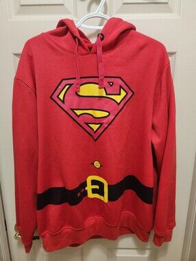 Men's Red Superman Santa Hoodie